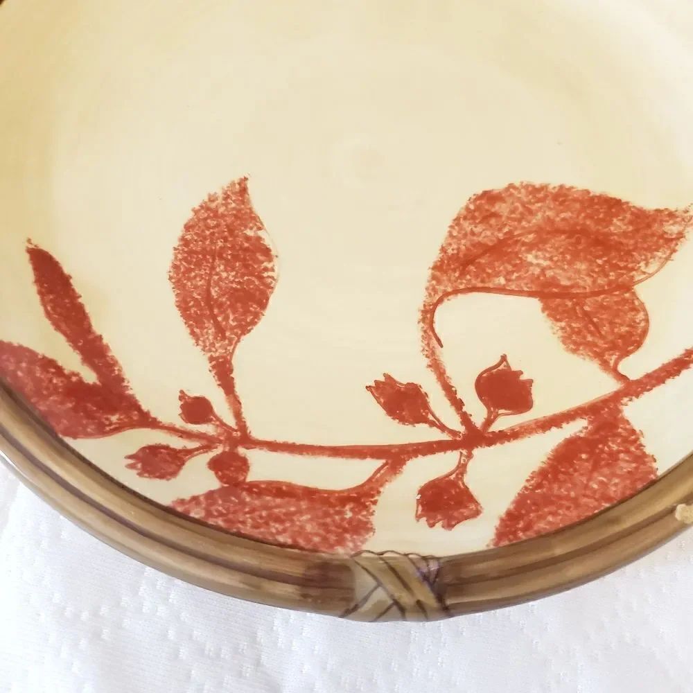 Clay Art Hand Painted Fall Print Platter - Picture 2 of 7
